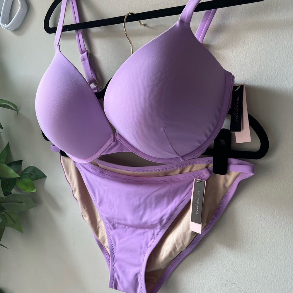 Purple Victoria Secret swim suit set